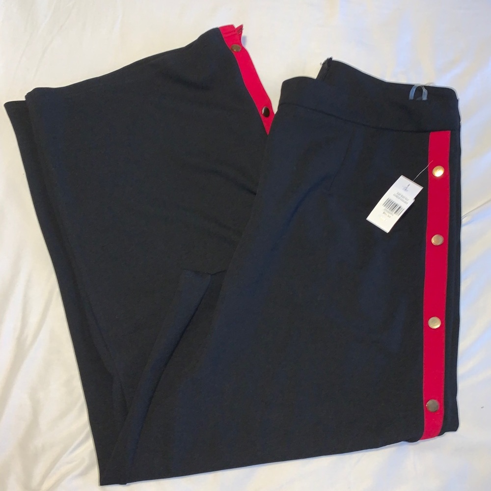 FTF Wide leg Snap Track Pants